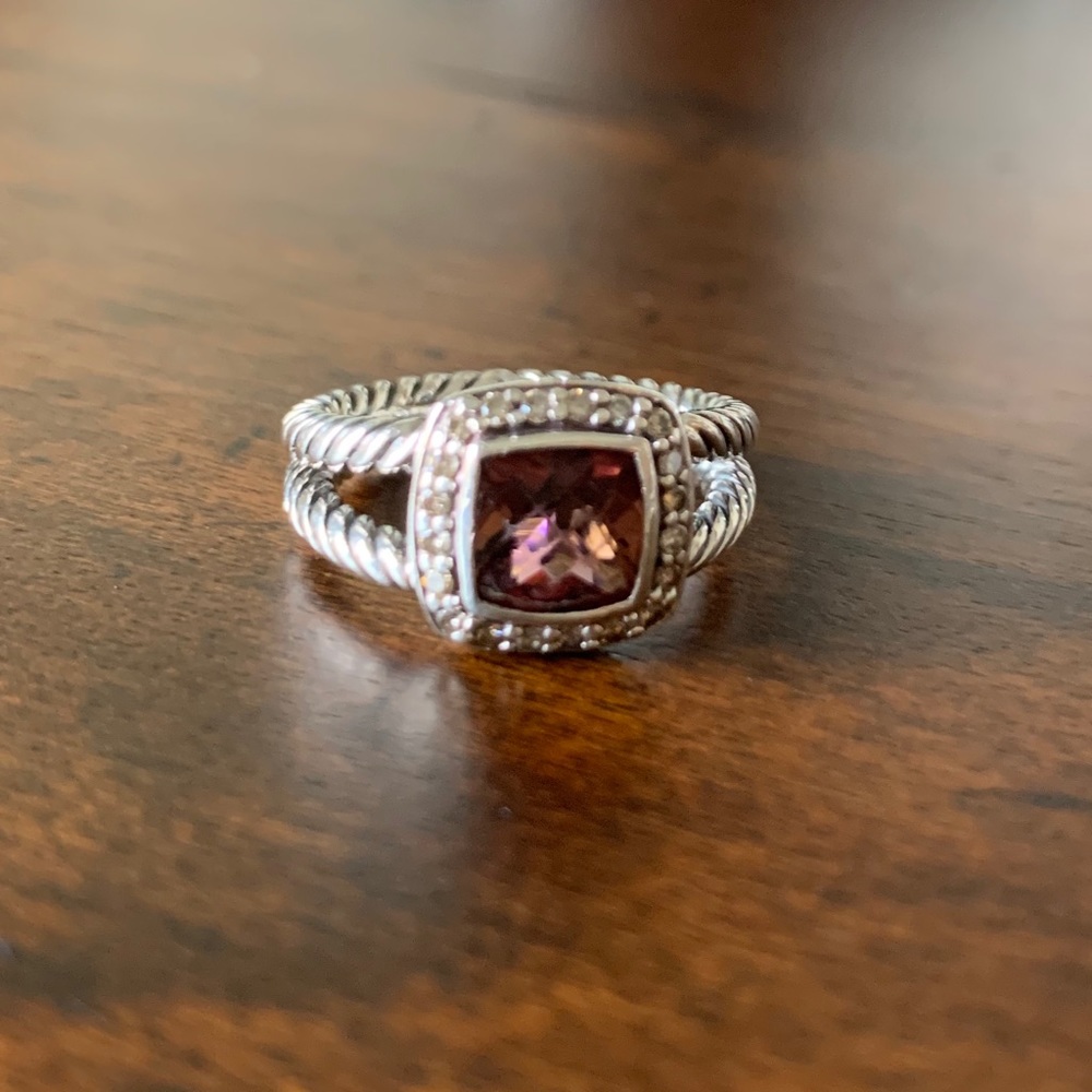 David Yurman petite pink tourmaline 8 Fits 7.5